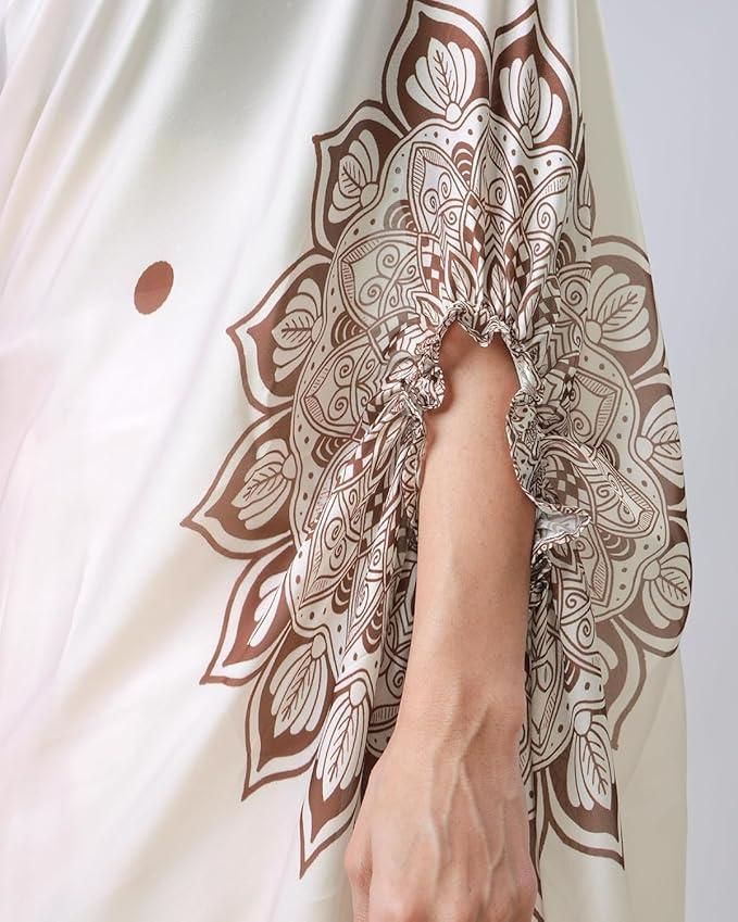 Kaftan Saree With Unstitched Blouse