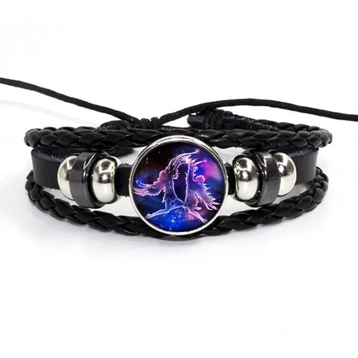 Zodiac Leather Braided Bracelet | š„FLAT 50% OFF SALEš„